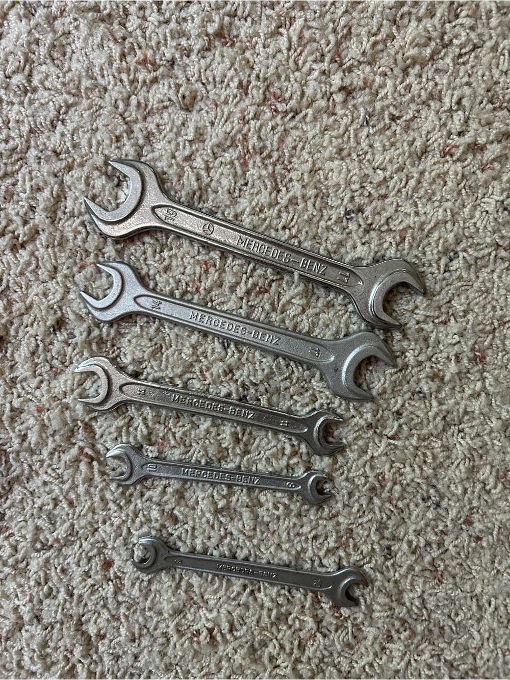 Vintage Mercedes Benz open end wrench set
